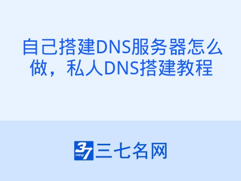 自己搭建DNS服务器怎么做，私人DNS搭建教程