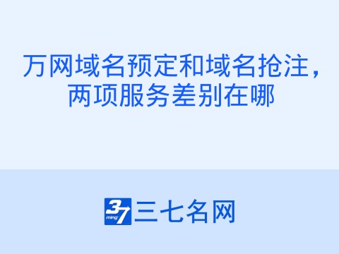 万网域名预定和域名抢注,两项服务差别在哪