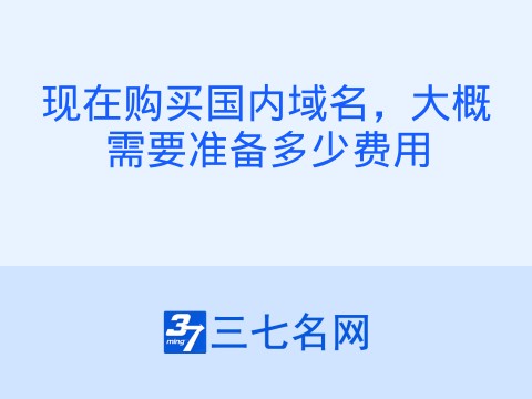 现在购买国内域名,大概需要准备多少费用
