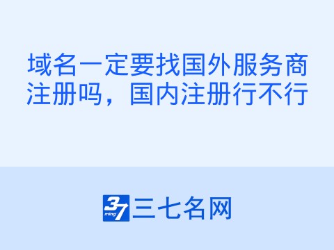 域名一定要找国外服务商注册吗,国内注册行不行