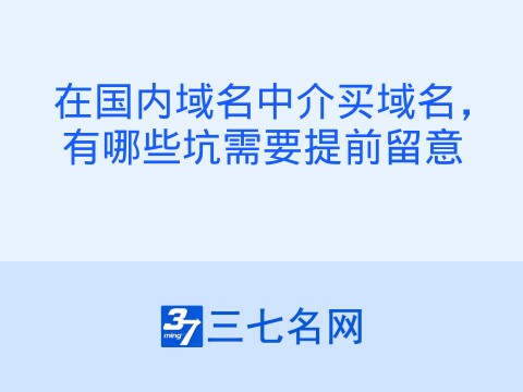 在国内域名中介买域名,有哪些坑需要提前留意