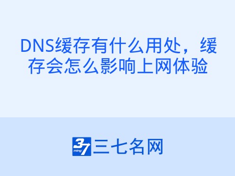DNS缓存有什么用处，缓存会怎么影响上网体验