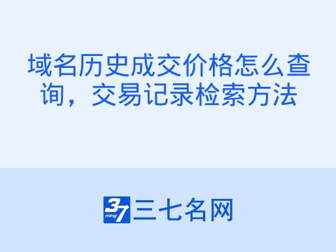 域名历史成交价格怎么查询,交易记录检索方法