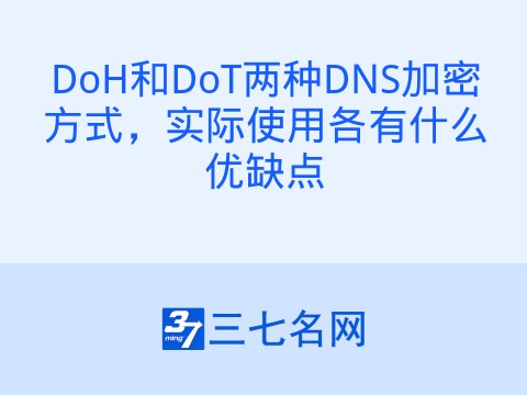 DoH和DoT两种DNS加密方式，实际使用各有什么优缺点